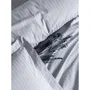 Aucune Juego de cama funda nórdica 220x240 cm + 2 fundas almohada 60x60 cm 100% Algodón Satén Gris