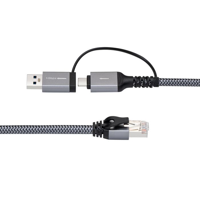 MicroConnect Cable adaptador CAT6 FTP a USB A-C, 1 metro
