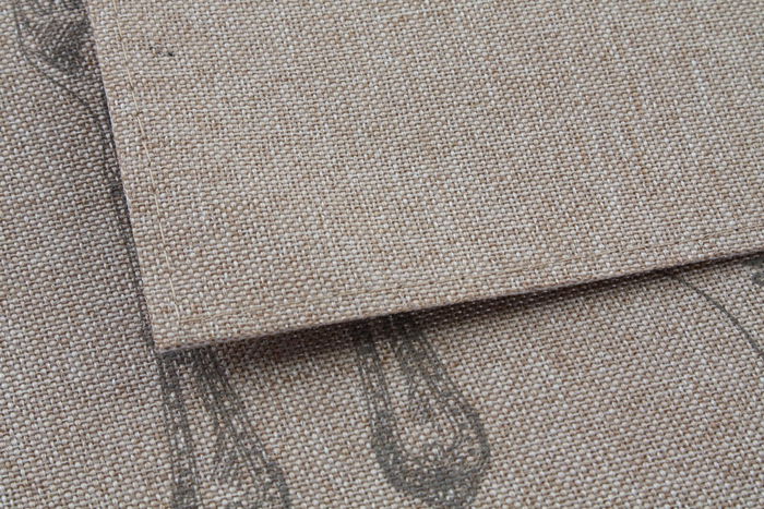 DKD Home Decor Individual Lino Negro Natural 30 x 0.1 x 45 cm (12 Unidades)