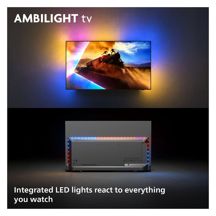 Philips 77OLED760/12 TV OLED 4K Ultra HD 77" (195.6 cm) Smart TV Ambilight 3 Lados 120Hz Procesador P5 AI Wi-Fi Bluetooth Titan OS HDR10+ Dolby Atmos