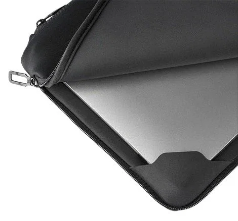 Tucano BFDOP1314-BK Funda/Maletín Neopreno para Portátil 13-14", Negro, Compatible con Apple, con Cremallera, Bolsillo para Tablet y Móvil
