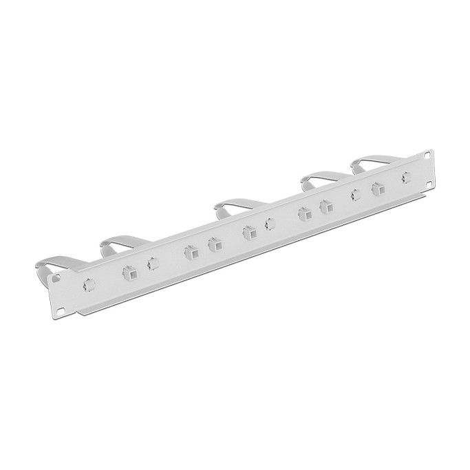 DeLOCK Panel de gestión de cables universal 19 pulgadas gris