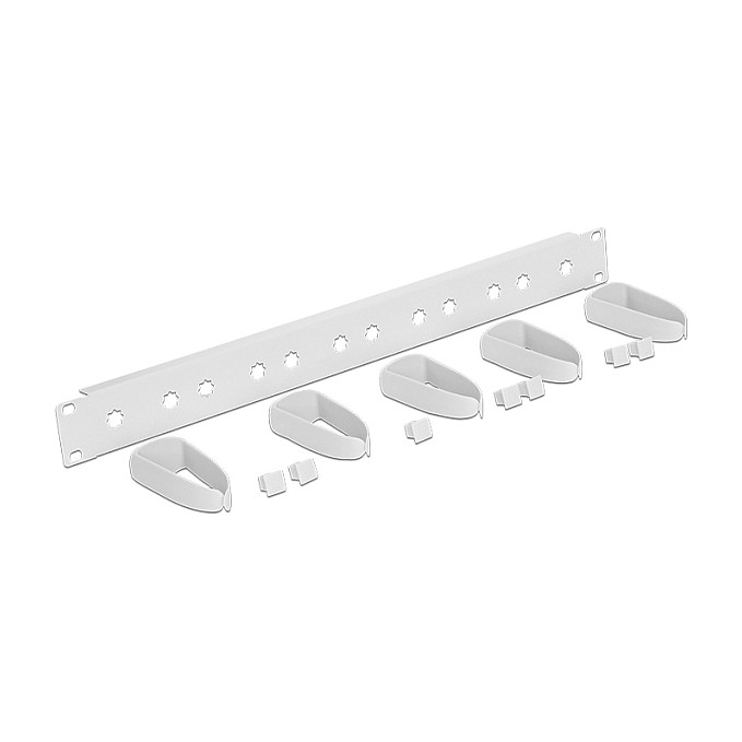 DeLOCK Panel de gestión de cables universal 19 pulgadas gris