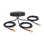 Delock Antena LTE MIMO Dual Band y WLAN 802.11 ac/ax/a/b/g/n para Exterior, 3 Conectores SMA Macho, Cable RG-174 1m, 3 dBi, IP67, Frecuencia 0.698-5.825 GHz
