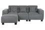 DKD Home Decor Sofá Modular Gris Oscuro