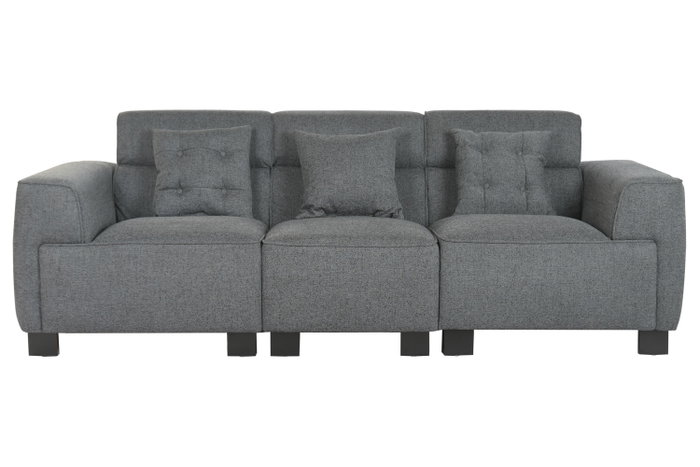 DKD Home Decor Sofá Modular Gris Oscuro