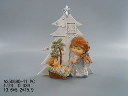 DKD Home Decor Nacimiento de Resina Blanco