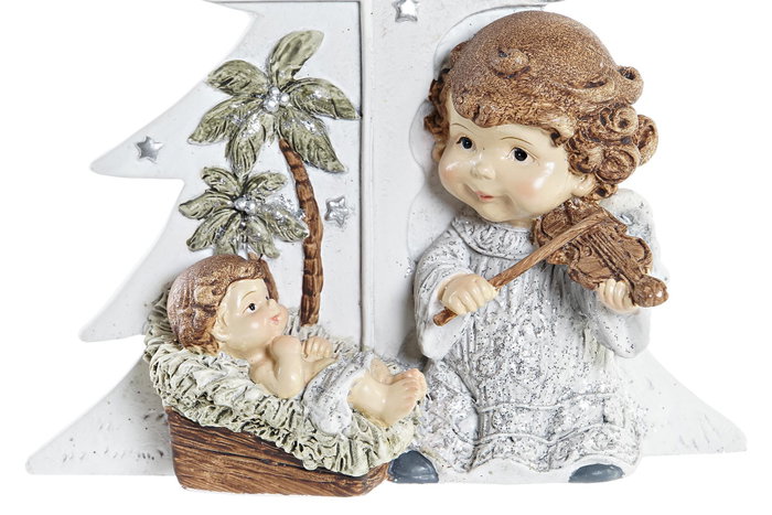 DKD Home Decor Nacimiento de Resina Blanco