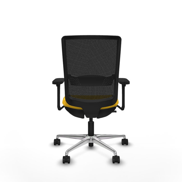 PIQUERAS Y CRESPO Silla de oficina Haches con mecanismo Sincro/Traslack, Amarillo y Negro