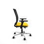 PIQUERAS Y CRESPO Silla de oficina Haches con mecanismo Sincro/Traslack, Amarillo y Negro
