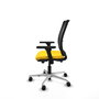 PIQUERAS Y CRESPO Silla de oficina Haches con mecanismo Sincro/Traslack, Amarillo y Negro