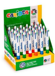 Carioca Bolígrafo Maxi 4 Colores Retráctil - Expositor De 24 Unidades