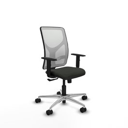 PIQUERAS Y CRESPO Silla de oficina Motilla con mecanismo Sincro, Negro y Blanco