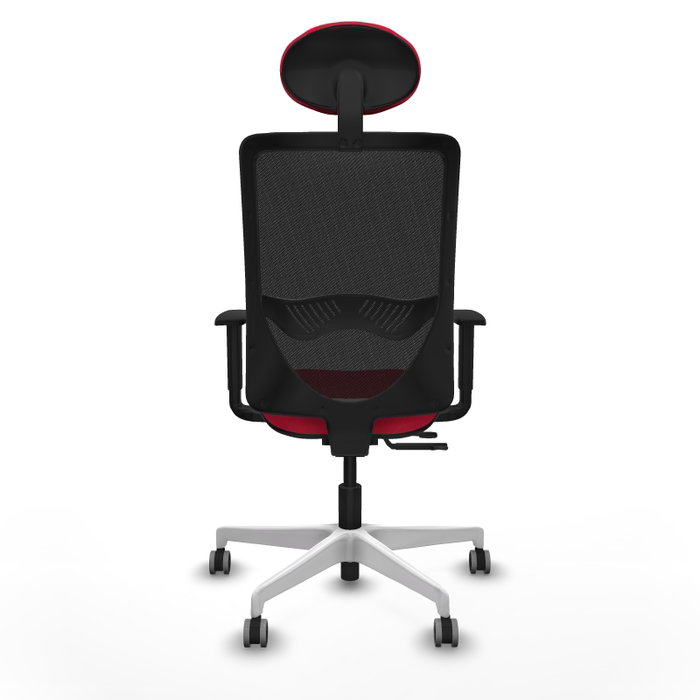 PIQUERAS Y CRESPO Silla de oficina Zulema con mecanismo Sincro/Traslack Rojo y Negro