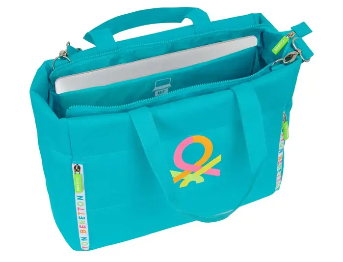 Safta Bolso con bolsillo para portátil 14,1'' Benetton Spring Azul Safta Bolso con bolsillo para portátil 14,1'' Benetton Spring Azul