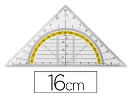 Liderpapel Escuadra de Geometría 16 cm Cristal