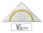 Liderpapel Escuadra de Geometría 16 cm Cristal