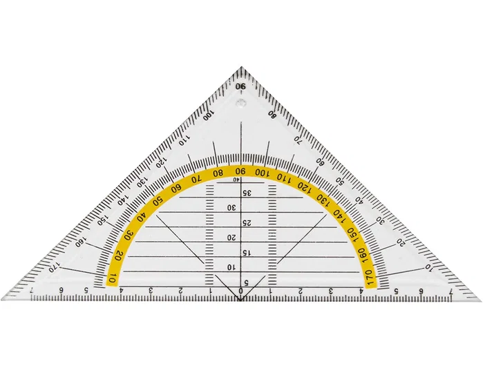Liderpapel Escuadra de Geometría 16 cm Cristal
