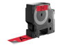 Dymo Cinta D1 Negro sobre rojo 24mm x 7m