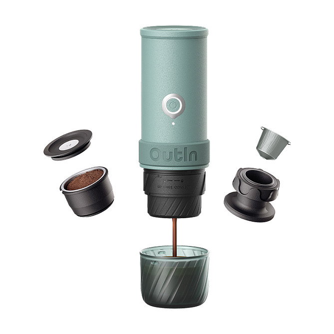 OutIn Mino Máquina de Espresso Eléctrica Portátil Canyon Green