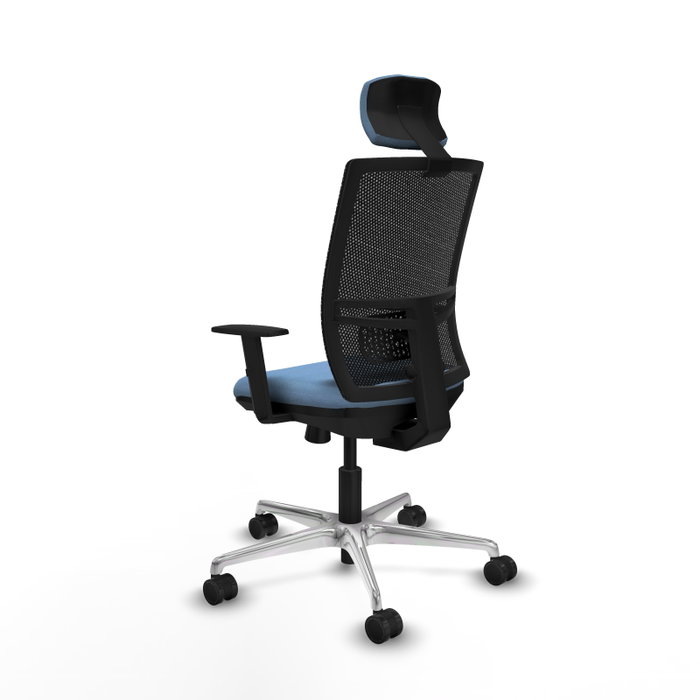 PIQUERAS Y CRESPO Silla de oficina Yunquera con mecanismo Sincro/Traslack Azul cielo/Negro PIQUERAS Y CRESPO Silla de oficina Yunquera con mecanismo Sincro/Traslack Azul cielo/Negro
