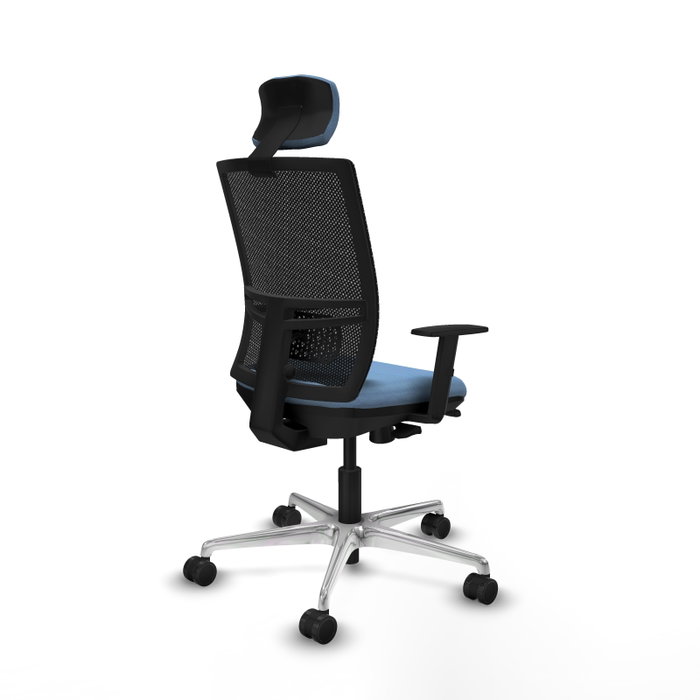 PIQUERAS Y CRESPO Silla de oficina Yunquera con mecanismo Sincro/Traslack Azul cielo/Negro PIQUERAS Y CRESPO Silla de oficina Yunquera con mecanismo Sincro/Traslack Azul cielo/Negro