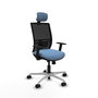 PIQUERAS Y CRESPO Silla de oficina Yunquera con mecanismo Sincro/Traslack Azul cielo/Negro