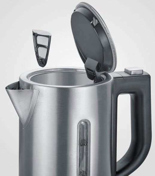 Severin WK3647 Kit Hervidor de Viaje - 0.5 L - Acero Inoxidable y Negro