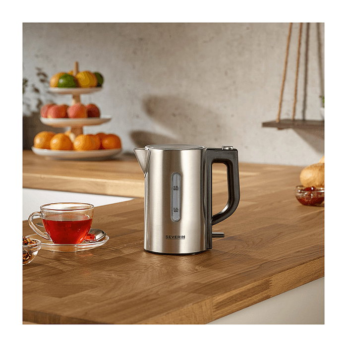 Severin WK 3647 Hervidor de Agua Eléctrico para Viaje, Térmico, Blanco