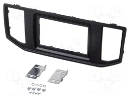 PER.PIC. Bastidor de montaje de radio para VW Crafter 2018+ 2 DIN negro