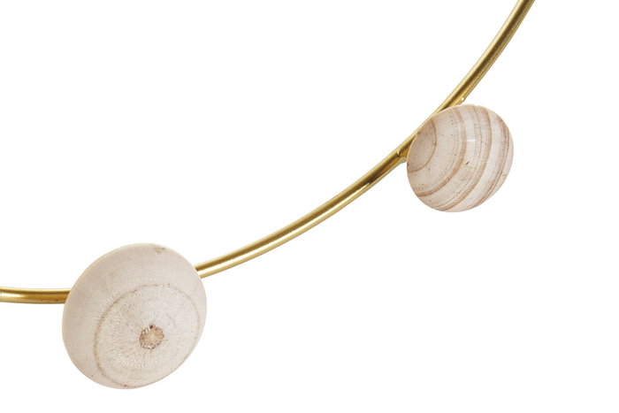 DKD Home Decor Espejo Scandi Natural Dorado 4 x 60.5 x 30 cm (2 Unidades) Metal Cristal Pino