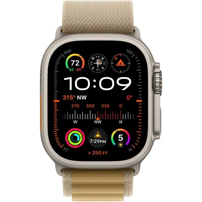 Apple Watch Ultra 2 GPS + Cellular 49mm - Caja de Titanio Natural - Correa Alpine Loop Color Canela (Talla Mediana)