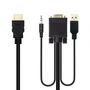 Nano Cable 10.15.4350 Cable Conversor HDMI Macho a VGA Macho con Jack 3.5 Macho y USB Macho 1.8m Negro