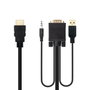 Nanocable Cable Conversor HDMI a VGA + Audio + USB, 1.8 m, Negro