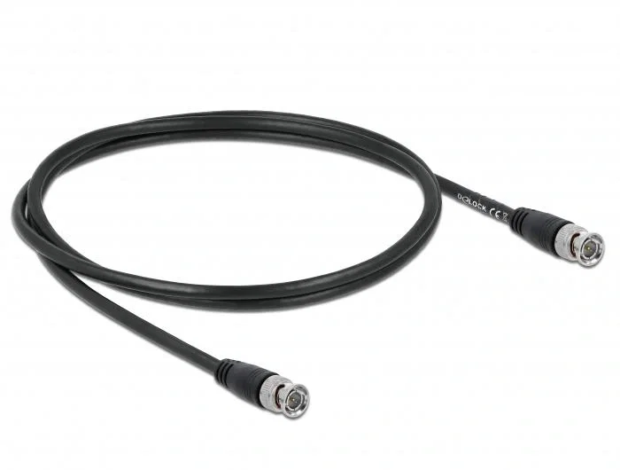 DeLOCK 80081 Cable Coaxial con Conectores BNC a BNC de 75 Ohm, 1 m