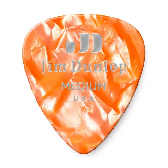Dunlop Pack 12 Púas Genuine Celluloid Naranja Perlado Medium