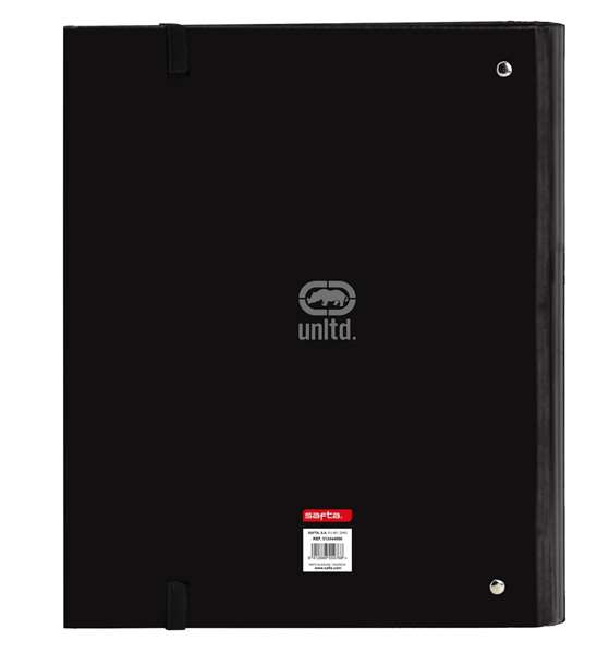 Carpeta de anillas Eckō Unltd. Rhino Negro Gris 27 x 32 x 3.5 cm