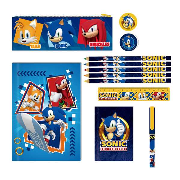 Toybags Set de Papelería Sonic con 12 artículos