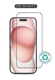 eSTUFF INFINITE Protector de pantalla completo Titan Shield® Vidrio Templado 9H para iPhone 16 Plus/15 Plus, 10 unidades