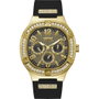 Guess Reloj GW0641G2 con caja dorada y correa negra
