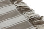 DKD Home Decor Plaid Beige Crudo Rayas Multiusos Hecho a Mano 260 x 230 cm