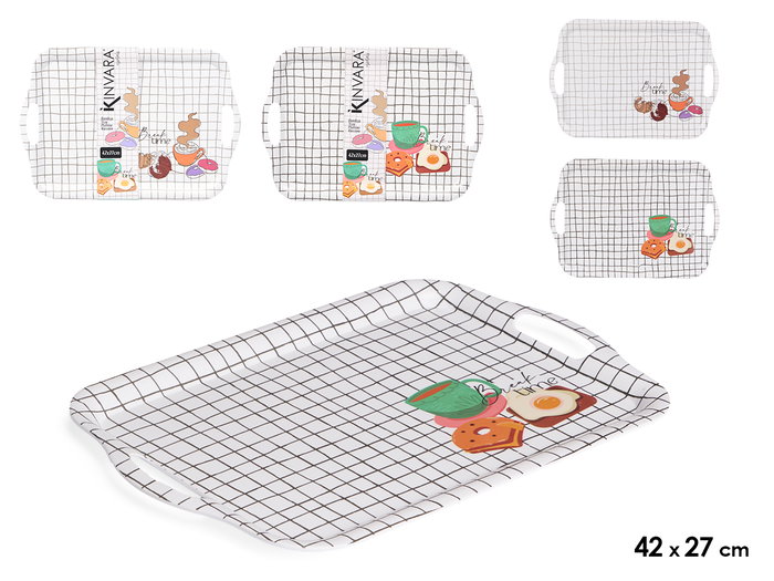 Kinvara Bandeja Melamina 41.7 x 1.5 x 29 cm Surtidos (Set de 18) Kinvara Bandeja Melamina 41.7 x 1.5 x 29 cm Surtidos (Set de 18)