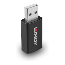 LINDY Cable USB 2.0 Tipo A Macho a Hembra Datos y Carga de Batería 1.2, Negro, 30.3 x 18.1 x 11 mm, Conectores Chapados en Níquel/Oro, 71263