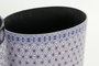 DKD Home Decor Set de 2 Papeleras de Lienzo y Madera Azul y Blanco