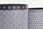 DKD Home Decor Set de 2 Papeleras de Lienzo y Madera Azul y Blanco