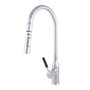 QLI Grifo de Cocina Monomando de Caño Alto Extraíble, Cromado
