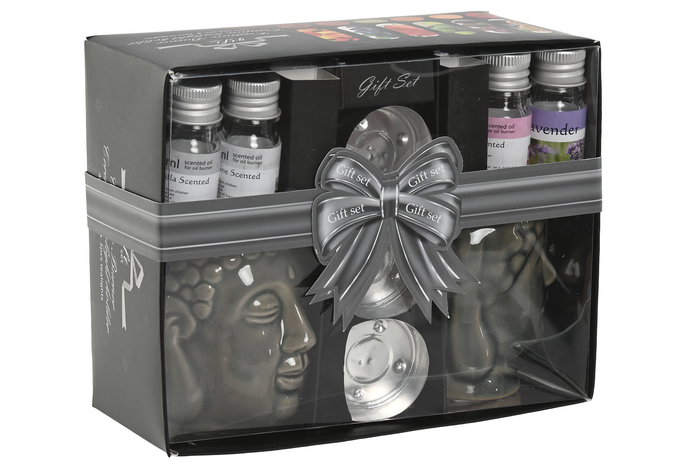 DKD Home Decor Quemador Oriental Verde Mostaza 13.5 x 8 x 17 cm Set de 9 (3 Unidades)