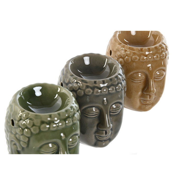 DKD Home Decor Set de Quemadores con Portavelas Buda y Gres, 36 Piezas