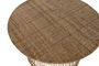 DKD Home Decor Mesa Centro Balines Natural Ratán Acero 75 x 75 x 40 cm