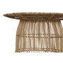 DKD Home Decor Mesa de Centro de Ratán y Acero Natural 75x75x40
